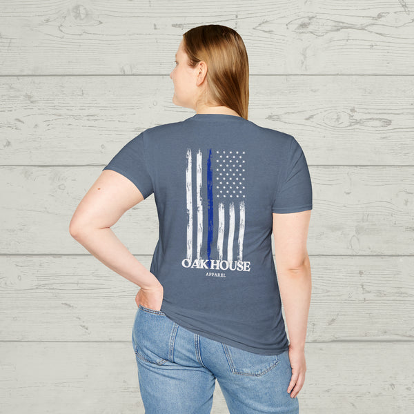 Thin Blue Line Oak House Apparel Tee