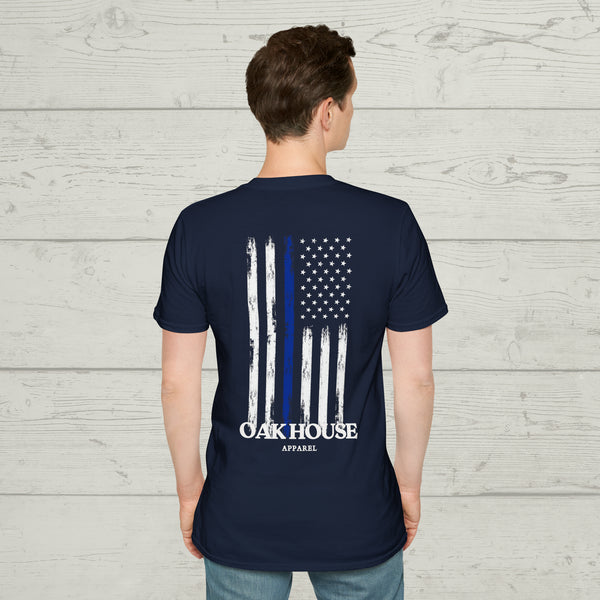 Thin Blue Line Oak House Apparel Tee