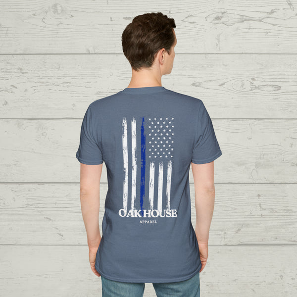 Thin Blue Line Oak House Apparel Tee