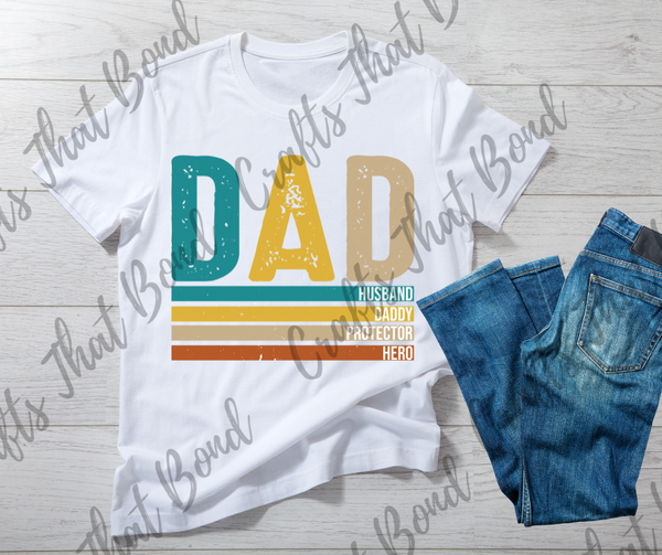 Dad Attributes Distressed T-Shirt