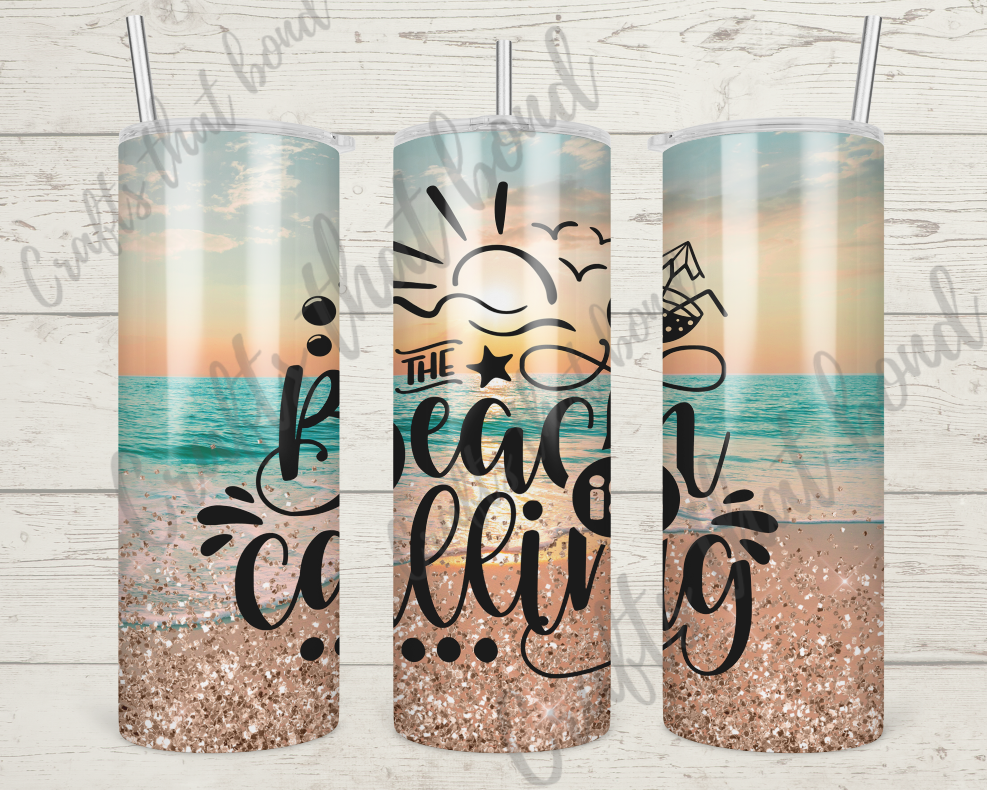 The Beach is Calling Sublimation Tumbler
