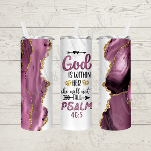 God is Within Her Sublimation Tumbler