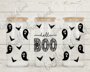 Hello Boo Libbey Glass Can Tumbler