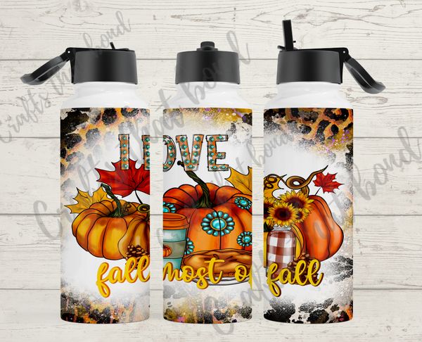 I Love Fall Most of All Sublimation Tumbler
