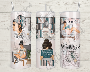 Just a Girl Who Loves Books Sublimation Tumbler
