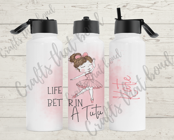 Life is Better in a Tutu Hydro Sublimation Water Bottle