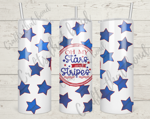 Oh my Starts Sublimation Tumbler