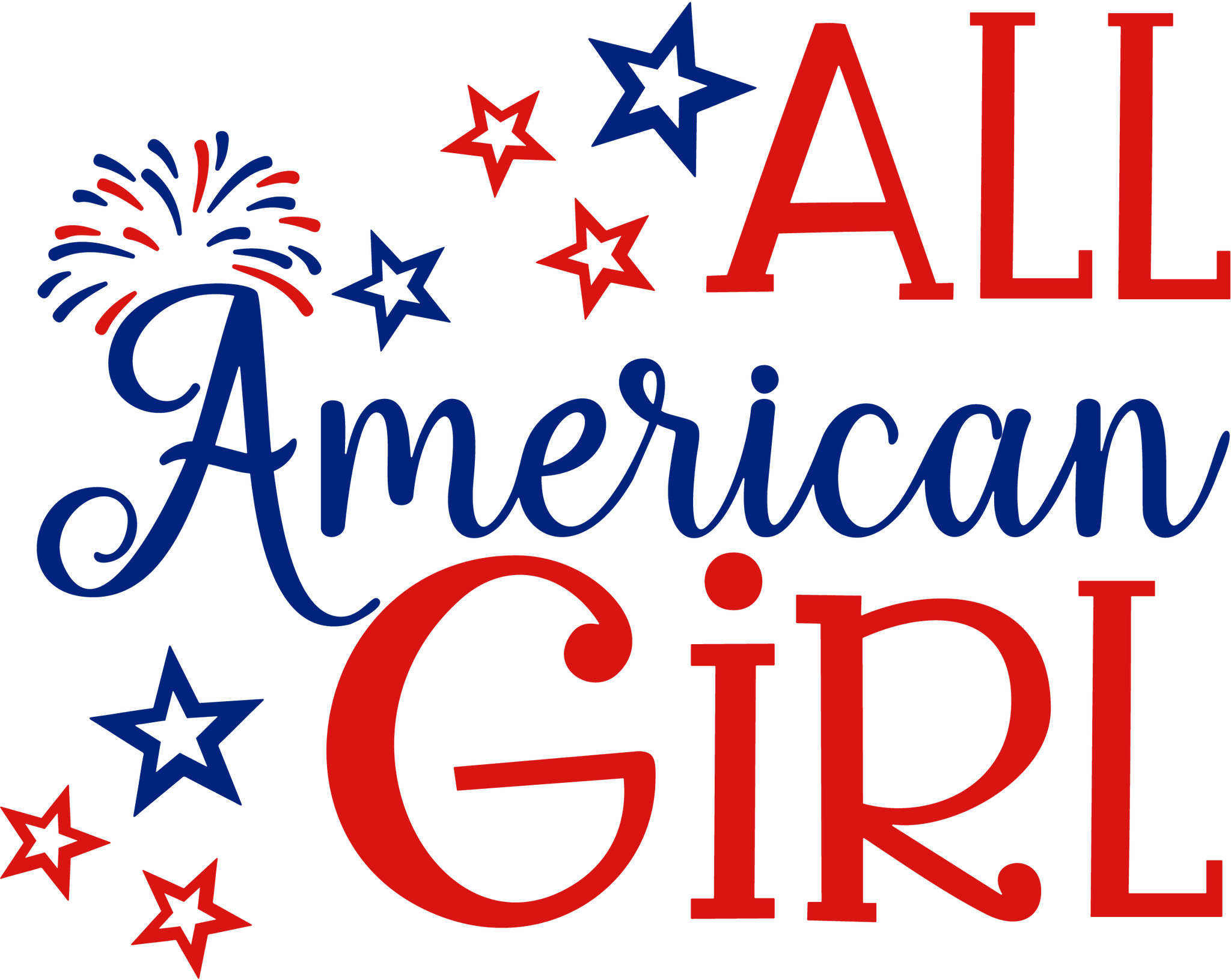 All American Girl DTF Transfer Only