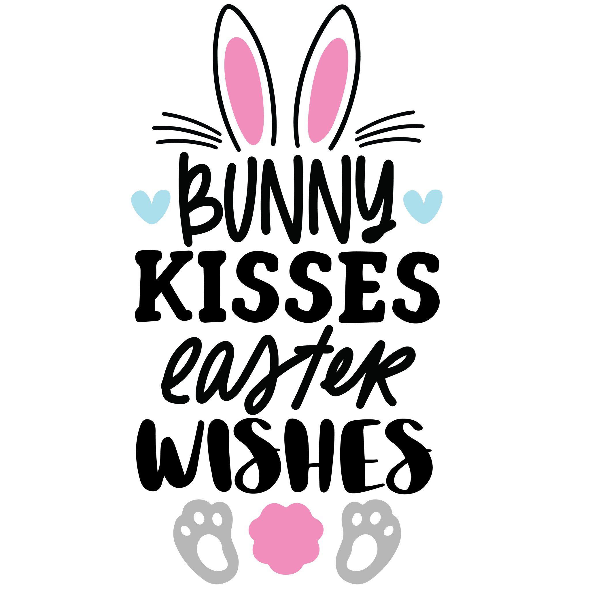 Bunny Kisses and Easter Wishes DTF Transfer Only