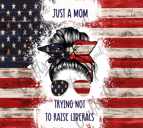 DIGITAL FILE- 20oz Just a mom trying not to raise Liberals