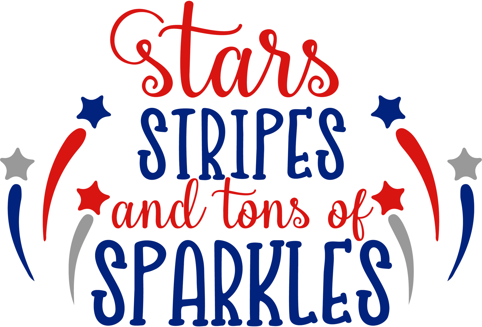 Stars, Stripes and Sparkles DTF Transfer Only